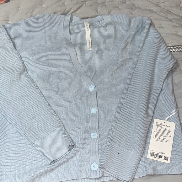 lululemon athletica Sweaters - lululemon athletica Light Blue Cardigan